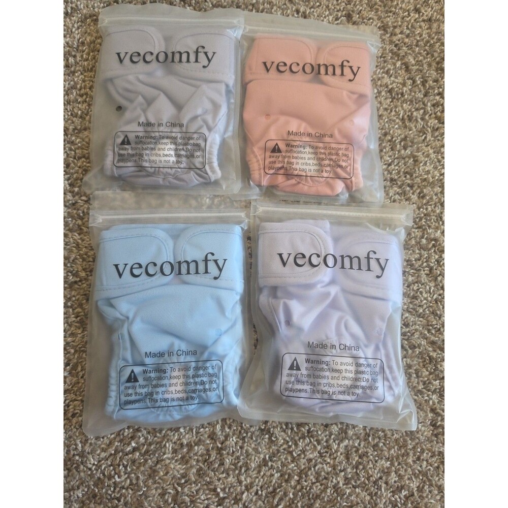 NEW Vecomfy Female Dog Diapers - Lot of 4 - Size XS - Washable & Reusable
